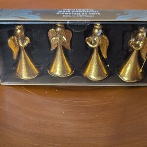 Box#30   😍 5 For $25 😍   Pier 1 Gold Glass Angel Ornaments